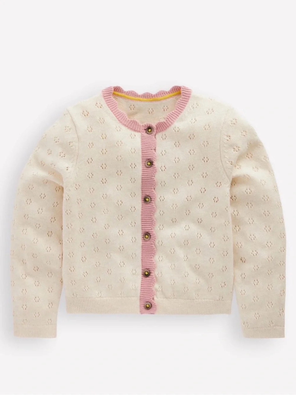 Mini Boden Girls Everyday Scalloped Cardigan- Size 11-12